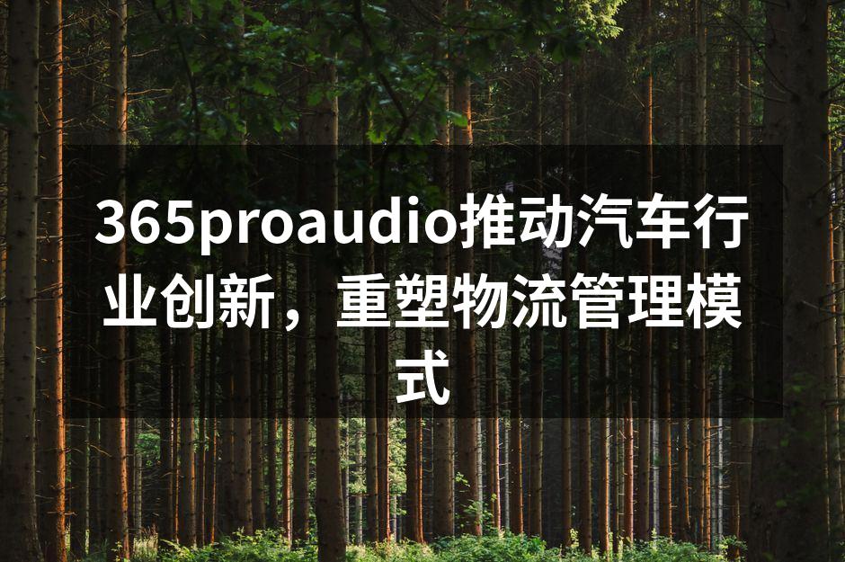 365proaudio展示智能汽车音响系统